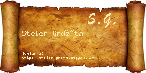 Steier Gréta névjegykártya
